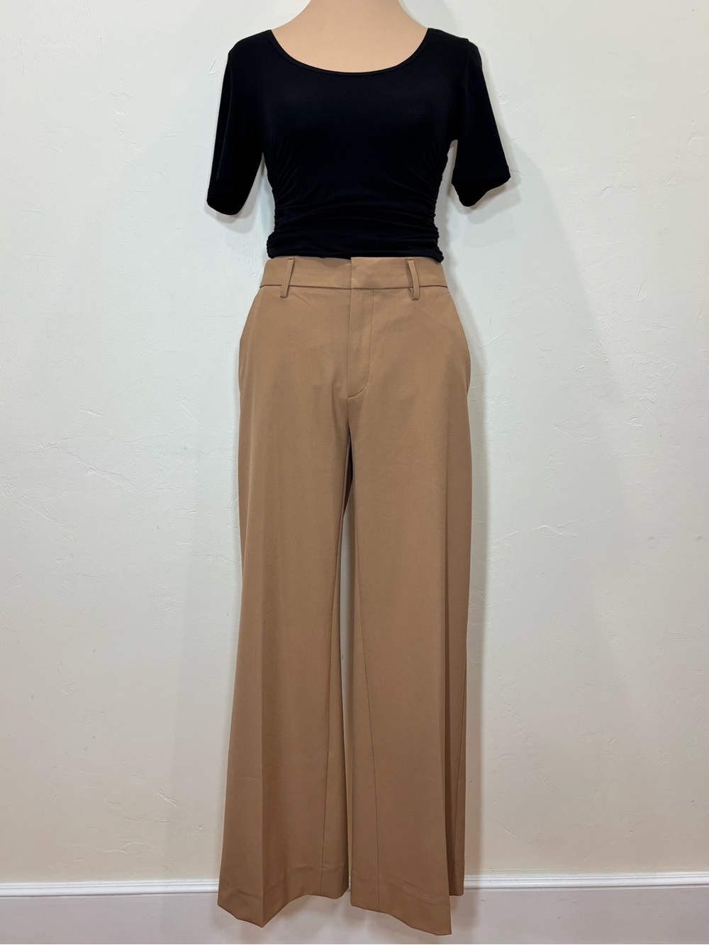 NWT Banana Republic Factory Wide-Leg High-Rise Sculpted Trouser, 0 Petite